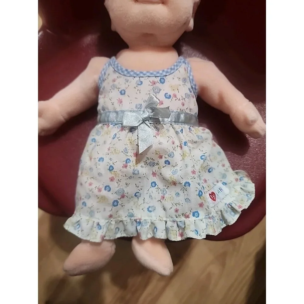 Curly Ty Real Babydoll Beanie Baby Vintage Retired 2000, Ty Gear Dress, Toy Doll